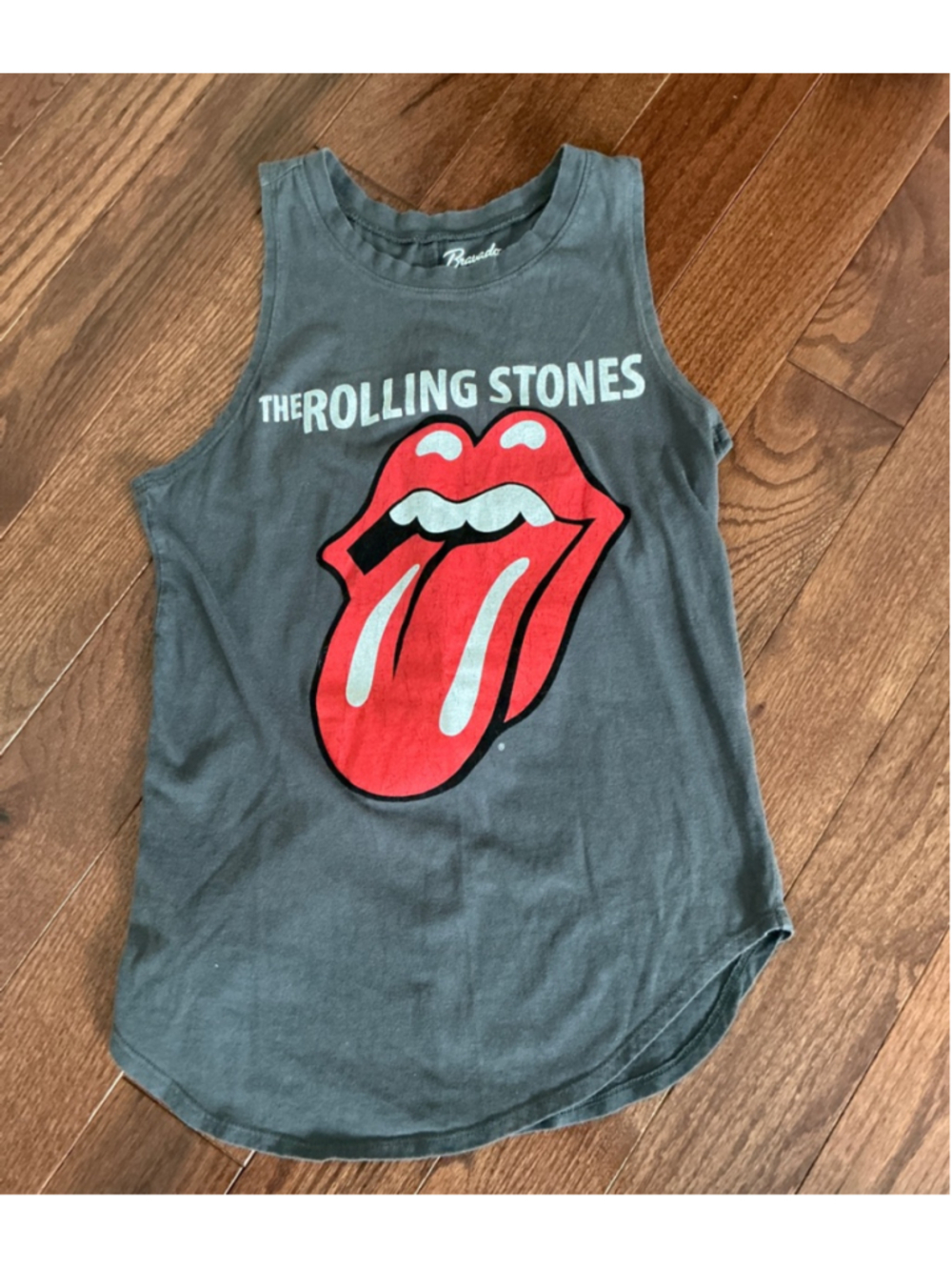 Women's Bravado Rolling Stones Gray Red Tank Top XS